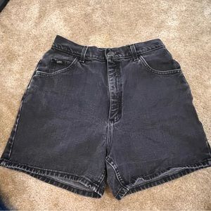 Vintage Lee Black Denim Shorts